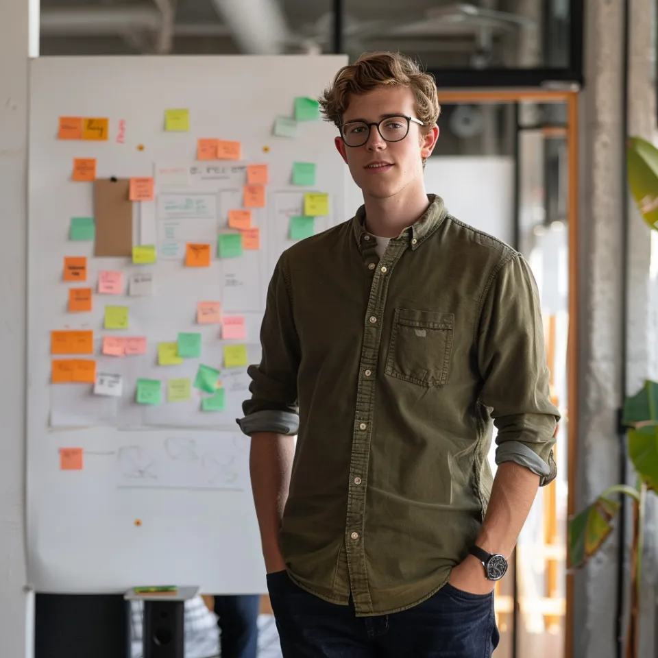 Équipe en réunion d’analyse startup